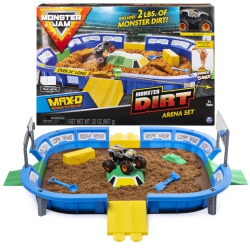 MONSTER JAM , Monster Dirt Arena 24-Inch Playset With 2Lbs Of Monster Dirt And Exclusive 1:64 Scale Die-Cast Monster Ja