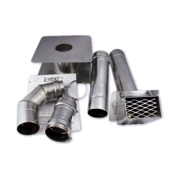ECCOPTEMP Eccotemp 3" Horizontal Stainless Steel Water Heater Vent Kit