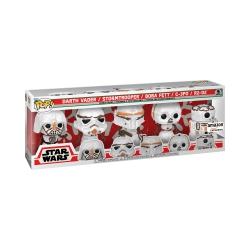 FUNKO Pop Star Wars Holiday: Snowman 5 Pack, Multicolored