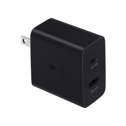 SAMSUNG 35W Power Adapter Duo | USB-C And USB-A - In Black