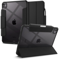 SPIGEN Ultra Hybrid Pro Designed for Ipad Pro 11 Inch Case M4 (2024) With Transparent Back And Pencil Holder - In Black
