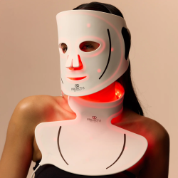 PROJECT E BEAUTY Lumalux Face+ | Pro Led Light Therapy Face & Neck Mask By | 1600 Leds | 7+2 Colors | W/ Deep Infrared