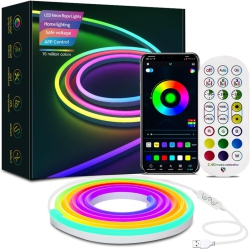 YOULIGHTS Led String Light 9.84Ft RGB Color Changing for Bedroom, Ip65 Waterproof Music Sync Led Light Strips \w Remote App Control for Party
