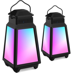 YOULIGHTS 1PCs-Outdoor Speakers, Wireless Bluetooth Speaker \w 8 Switchable Lights, Multi-Sync Up to 100 Speakers, Built-In HD Stereo Sound System, 4