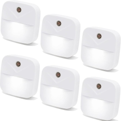 YOULIGHTS 6 Pack Night Light Plug In Led Nightlights \w Smart Dusk to Dawn Sensor, Plug Into Wall Nightlights Suitable for Bedroom, Bathroom
