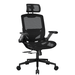 COUGAR Speeder One Office Gaming Chair Retractable Footrest - Ergonomic, High Back Premium Breathable Mesh Upholstery Reclining Backrest In Black