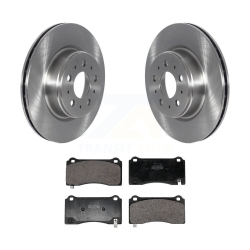 TRANSIT AUTO Front Brake Rotors Semi-Metallic Pad Kit for 2017-2022 Tesla 3 With Painted Calipers K8F-104048 In Gray