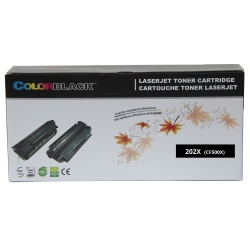 COLORBLACK Color® Premium Remanufactured HP Cf500X 202X High Yield Toner Cartridge With Chip. 3200 Page Yield