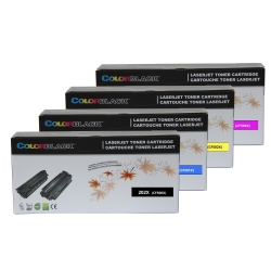 COLORBLACK ® Set Of 4 Colors Premium Remanufactured HP 202X Cf500X Cf501X Cf502X Cf503X High Yield Toner Cartridge With Chip