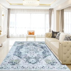 NIERBO Mordern Area Rug, Non-Slip Washable Low Pile Soft Lightweight Thin Carpet Rugs for Bedroom Living Room Kitchen Indoor Home Décor - 6 X 9