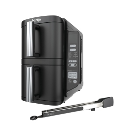 NINJA Doublestack 2-Basket Air Fryer, Doublestack Technology Cooks 4 Foods At Once, Space Saving Design, 8 Qt, 6-In-1