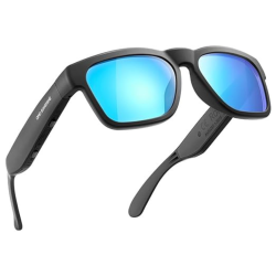 PRIME MADE Smart Glasses, Polarized Sunglasses With Bluetooth Speaker, Athletic/outdoor Uv Protection And Voice Control, Unisex(Blue Lens)