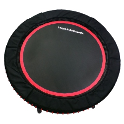 LEAPS & REBOUNDS 48" Mini Fitness Trampoline & Rebounder Exercise Equipment In Red