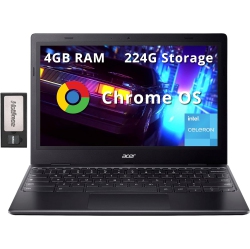 ACER Chromebook 311 11.6" HD Laptop, Intel Celeron N4500 Processor, 4GB Lpddr4X Ram, 224GB Storage (64GB Emmc+160GB Docking Station Set), Intel Uhd