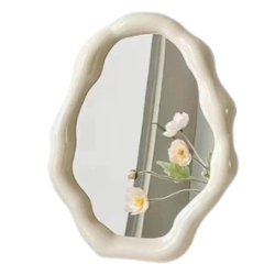 NESDCC Cloud Makeup Mirrors for Desk, Tabletop Vanity Mirror Hanging Wall Mirrors Desk Mirror \w Adjustable Bracket Decor Aesthetic Mirrors For