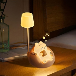 YOULIGHTS Led Desk Lamp for Kids, Mini Cat Dimming Reading Light \w 3 Lighting Modes, USB Rechargeable Bedside Lamp for Children's Bedroom, Cute