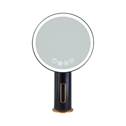 NESDCC Free Standing Dressing Table Vanity Mirror 31.5 19Cm Led Makeup Mirror \w Light Desktop Rotating Vanity Round Shape Cosmetic Mirrors 31.5
