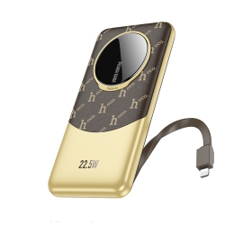 HOCO Q29 Nobility 22.5W+Pd20W Fully Compatible Power Bank With Cable(Ip)(10000Mah) - In Brown