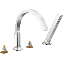 DELTA Faucet Tetra Chrome Roman Tub Faucet, Chrome Tub Faucet, Roman Bathtub Faucet, Roman Tub Faucet Chrome