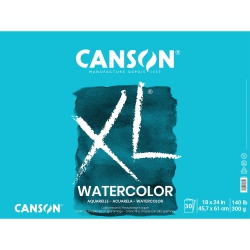 CANSON Xl Series Watercolor Pad, Heavyweight Paper, Foldover Binding, 30 Sheets, 18X24 Inch In White