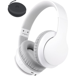 VECELOLIBILIS Bluetooth Headphones Over Ear, Wireless Headphones \w Hifi Stereo & Microphone, Foldable Wireless Wired Headphones for Phone/pc/tv Grey