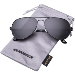 HENGOSEN Polarized Aviator Sunglasses for Men And Women, Premium Metal Frame, Police Sun Glasses With Uv 400 Protection In Multicolor
