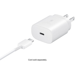 SAMSUNG - 25W Super Fast Charging Wall Charger USB-C - In White