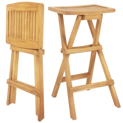 GYMAX Outdoor Bar Stools Set Of 2 W/ Countered Seat & Footrest Patio Bistro Stools