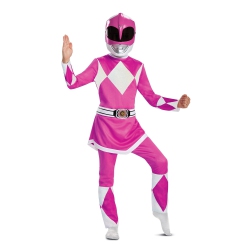 DISGUISE Ranger Deluxe Child Costume, Pink, Medium/(7-8)