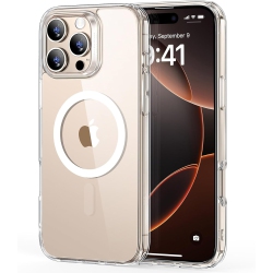 ZAMA Iphone 16 Pro Max Case Compatible With Magsafe, Clear Strong Magnetic Anti-Scratch Shockproof Phone Cover