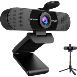 EMEET C960 Webcam With Tripod, 1080P Webcam With Microphone, Adjustable Height Mini Tripod, C960 Web Camera With Privacy Cover, Plug & Play Webcam