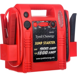 TYRELL CHENERGY 12V / 24V Jump Starter, 1800/900 Peak Amp Battery Jump Starter