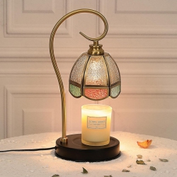 YOULIGHTS Candle Warmer Lamp, Electric Candle Warmer \w 2 Bulbs, Dimmable Candle Melting Lamp for Jar Candles, Vintage Scented Wax Melt Warmer \w