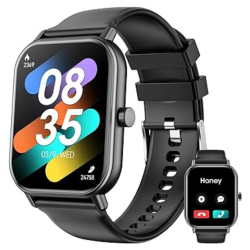 PRIME MADE Smart Watch for Men Women \w Bluetooth Call, 2024 Newest 1.85" HD Full Touch Screen, Fitness Tracker Watch \w 100+ Sports Modes