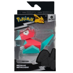 JAZWARES Pokemon Select: Metallic Battle Figure - Porygon