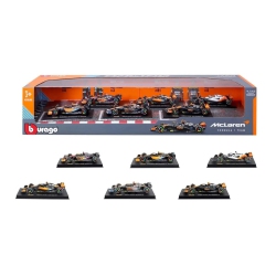 BBURAGO Mclaren Racing Formula 1 - 6 Cars Exclusive Set - 2023