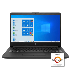 HP 14" HD Anti-Glare Laptop- Black(Amd Athlon 3050U/128GB SSD/8GB Ram/ Windows 10S) In Silver