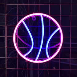 OLLNY DECOR 1-PCs Neon Sign, Basketball Neon Sign Led Neon Light Night Lamp USB Battery Powered Led Neon Light Sign