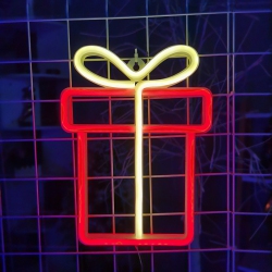 OLLNY DECOR 1-PCs Neon Sign, Gift Box Neon Sign Led Neon Light Night Lamp USB Battery Powered Led Neon Light Sign