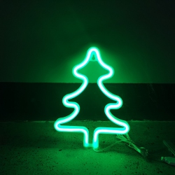 OLLNY DECOR 1-PCs Christmas Neon Sign, Battery/USB Powered Led Neon Lights, Xmas Wall Décor for Bedroom, Kids' Room, Home Decoration, Christmas