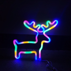 OLLNY DECOR 1-PCs Christmas Neon Sign, Battery/USB Powered Led Neon Lights, Xmas Wall Décor for Bedroom, Kids' Room, Home Decoration, Christmas