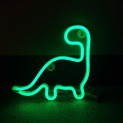 OLLNY DECOR 1-PCs Dinosaur Neon Sign Led Light Wall Decoration Room Decor Cute Night Light Gift Children Kids Girl Gift Birthday Party Aesthetic Light