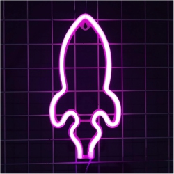 OLLNY DECOR Planet Neon Sign, Night Light Wall Decor for Kids Room Christmas Birthday Wedding Party Decorations, USB/battery Operated