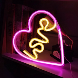 OLLNY DECOR Neon Night Light, Cupid Neon Sign, USB Or Battery Powered Neon Wall Decoration, for Christmas Birthday Wedding Party Kids Room Living Room