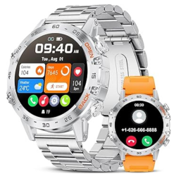 LIGE Military Smart Watch Men Answer/make Calls, 1.39" HD 400Mah Long Battary Fitness Tracker 100+Sports Modes, Outdoor Waterproof 2 Straps Smart