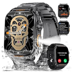 LIGE Military Smart Watch for Men(Answer/make Calls), Outdoor Led Flashlight, 430Mah Battery, 1.91In HD Touch Screen, 100+ Sport Modes/5Atm