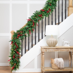 NORTHLIGHT Cypress And Cedar Artificial Christmas Garland - 10' X 15" - Unlit