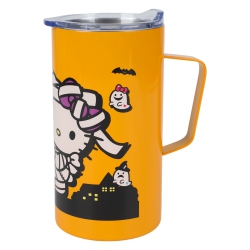BIOWORLD Hello Kitty Boo Hello Kitty Mummy Stainless Steel 24OZ Mug In Orange