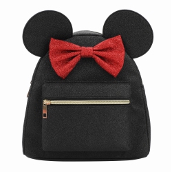 BIOWORLD Minnie Mouse Bow Mini Backpack With Ears