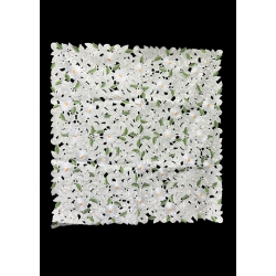 JIALLO Margarita Embroidered Cutwork Square Tablecloth, 32 Inch Square Table Linen Decor, Water Resistance, Machine Wash Safe